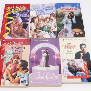 Vintage Silhouette Romance Novel Lot of 6 Paperbacks